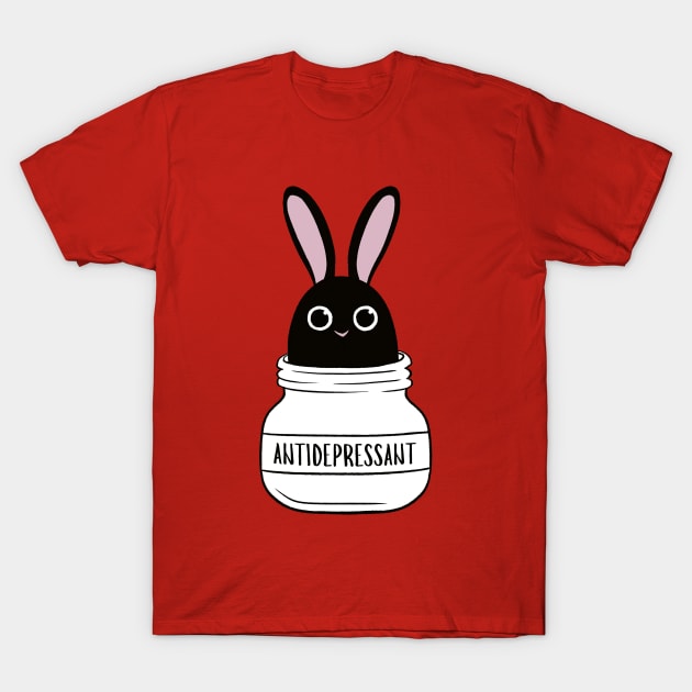 Antidepressant Bunny 3 T-Shirt by Firlefanzzz